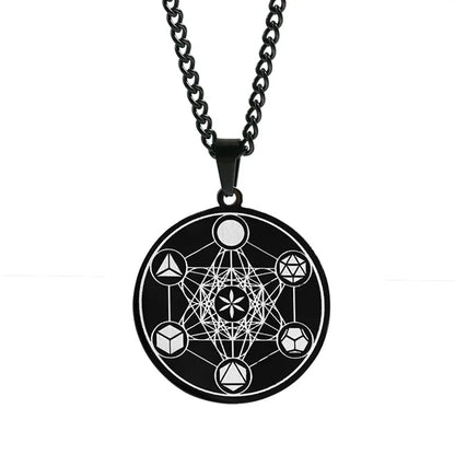 Ethnic Style Geometric Stainless Steel Titanium Steel Plating Men'S Pendant Necklace