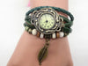 Ethnic Style Leaf Buckle Quartz Women'S Watches