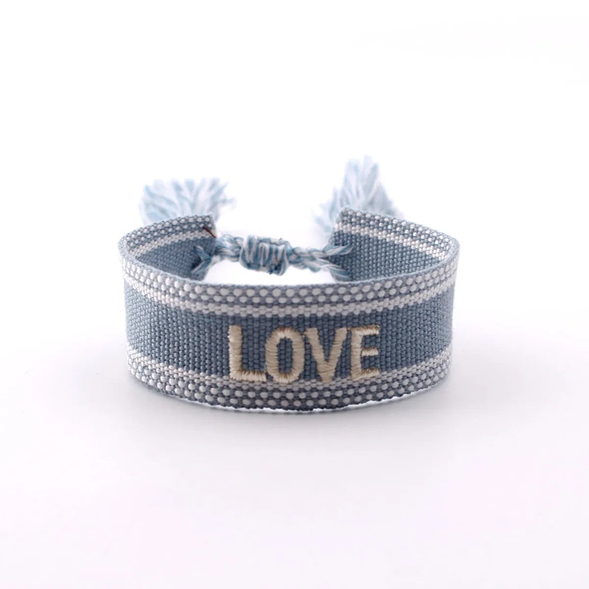 Ethnic Style Letter Polyester Embroidery Unisex Bracelets 1 Piece