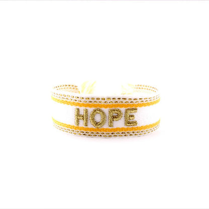 Ethnic Style Letter Polyester Embroidery Unisex Bracelets 1 Piece