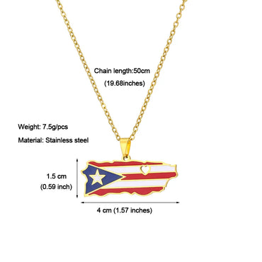 Ethnic Style Modern Style Classic Style Map 201 Stainless Steel 304 Stainless Steel Enamel Plating 18K Gold Plated Unisex Pendant Necklace