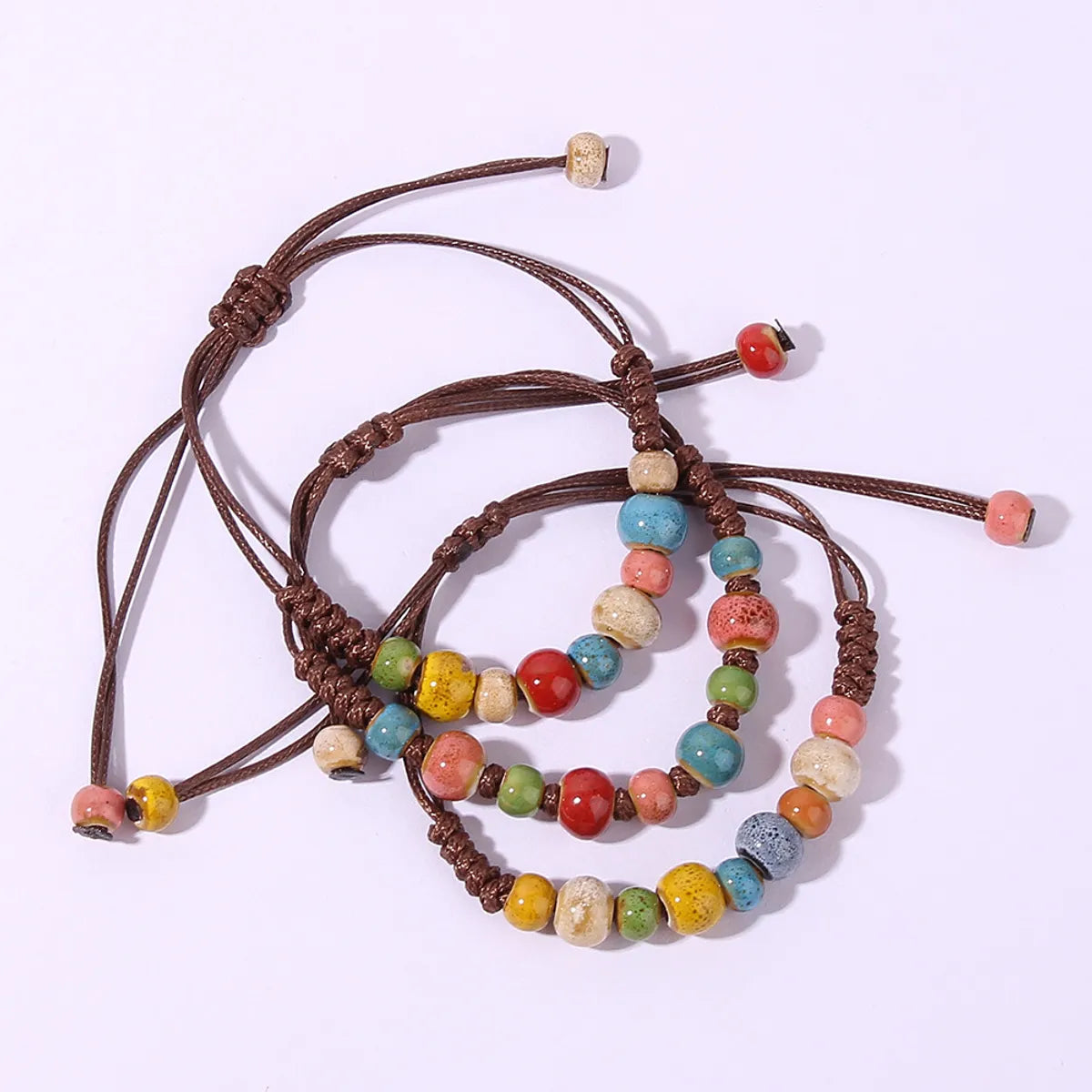 Ethnic Style Multicolor Rope Ceramics Wholesale Bracelets