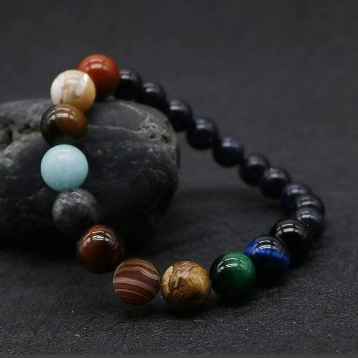 Ethnic Style Multicolor Stone Beaded Bracelets