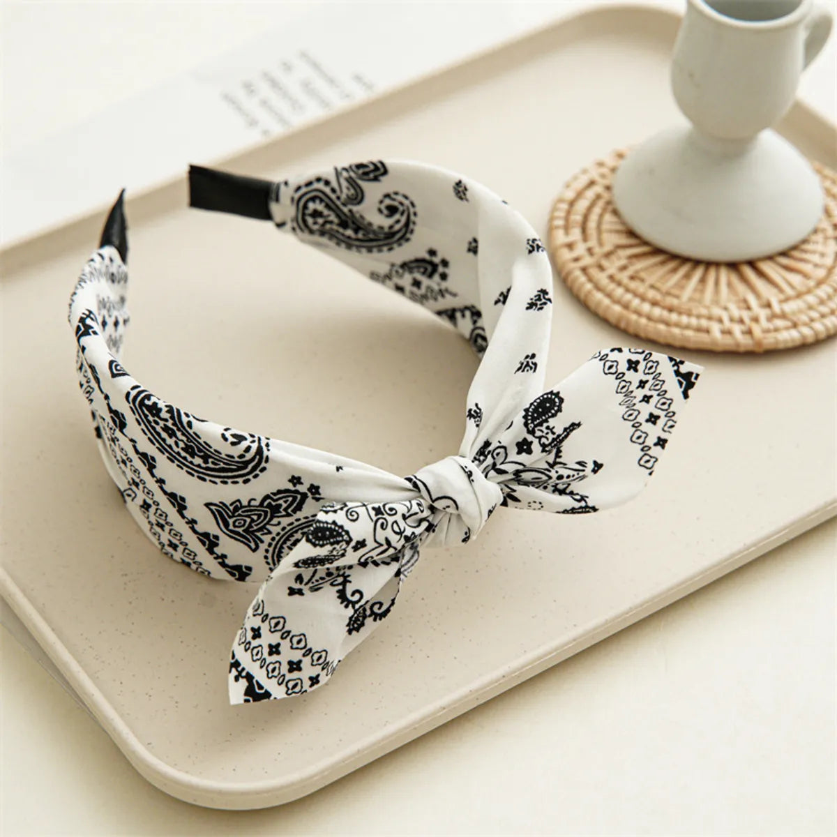 Ethnic Style Printing Solid Color Cloth Hair Band