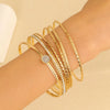 Ethnic Style Rhombus Twist Alloy Plating Women'S Bangle