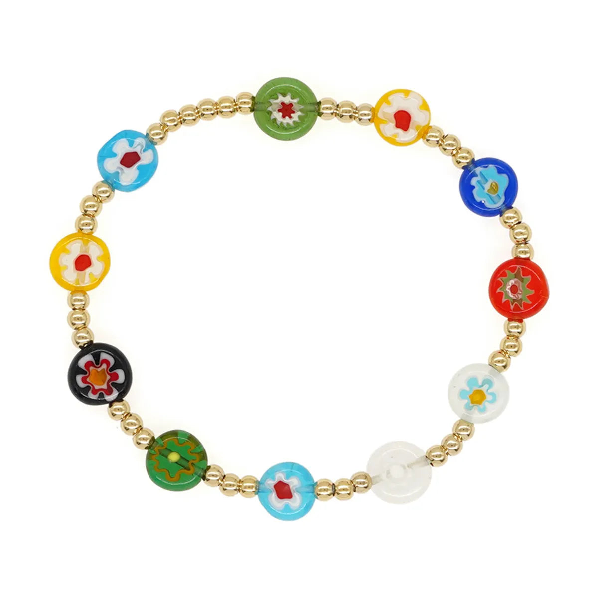 Ethnic Style Round Glass Wholesale Bracelets