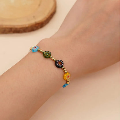 Ethnic Style Round Glass Wholesale Bracelets