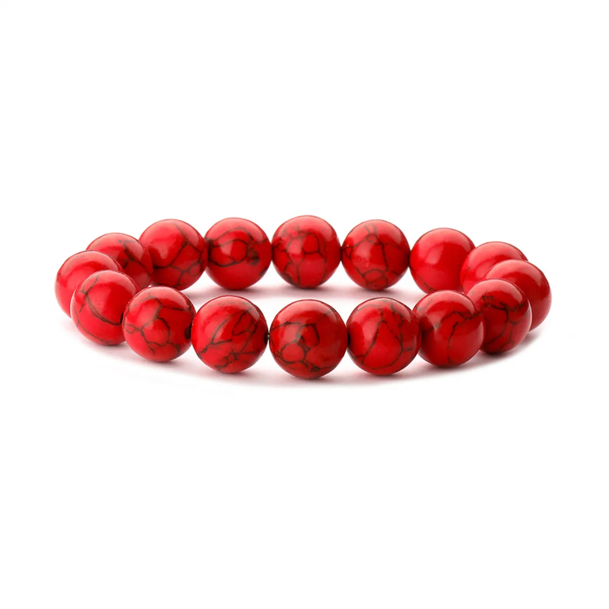 Ethnic Style Round Natural Stone Copper Beaded Women's Bracelets