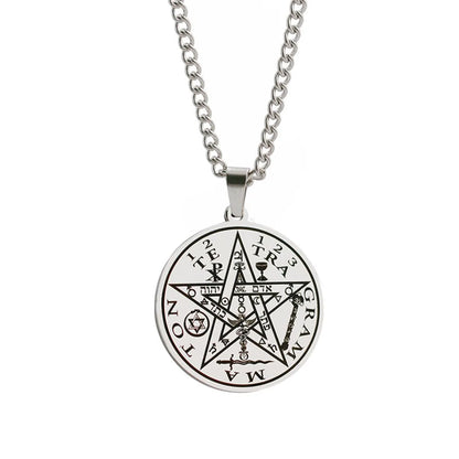 Ethnic Style Round Star Stainless Steel Plating Men'S Pendant Necklace