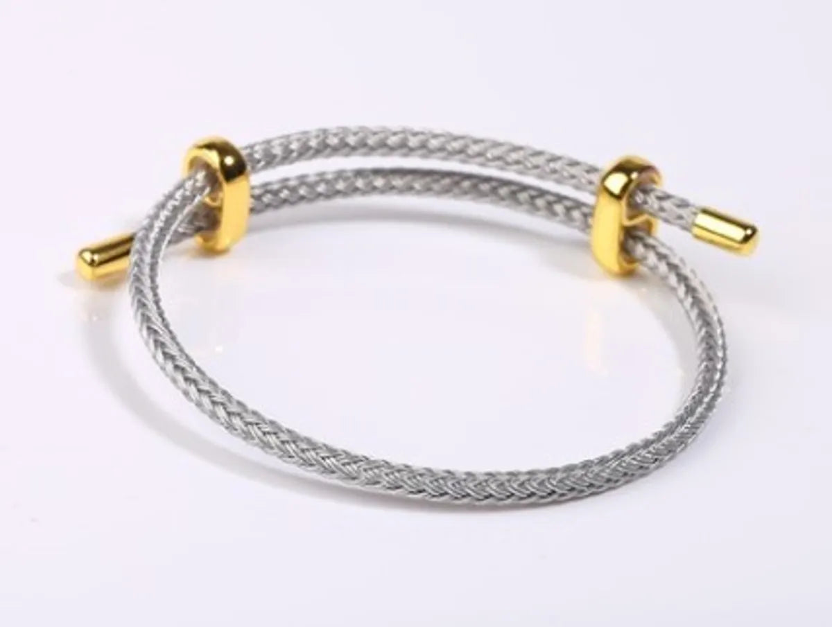 Ethnic Style Round Steel Braid Unisex Bracelets