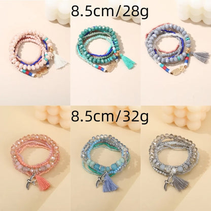 Ethnic Style Simple Style Pineapple Bird Glass Beaded Tassel Women's Bracelets