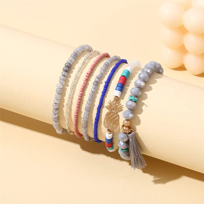 Ethnic Style Simple Style Pineapple Bird Glass Beaded Tassel Women's Bracelets