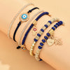 Ethnic Style Simple Style Streetwear Devil'S Eye Alloy Rope Wholesale Bracelets