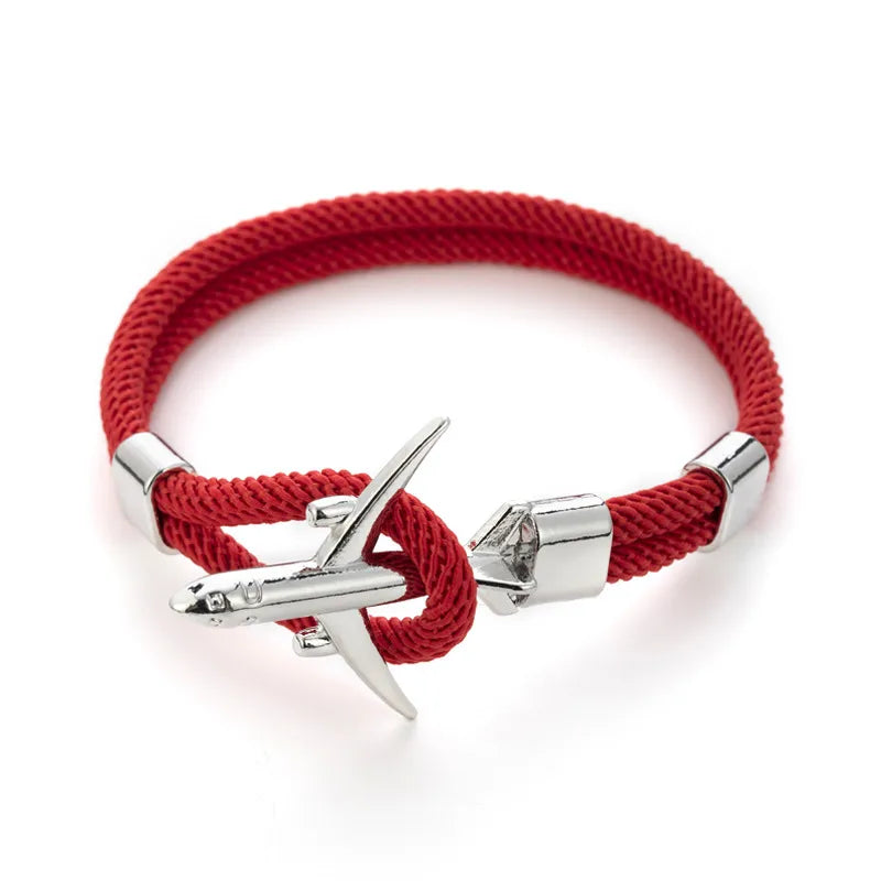 Ethnic Style Solid Color Alloy Rope Men'S Bracelets