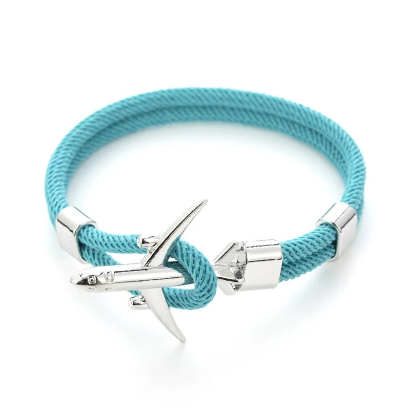 Ethnic Style Solid Color Alloy Rope Men'S Bracelets