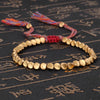 Ethnic Style Solid Color Copper Bracelets Beaded Copper Bracelets 1 Piece