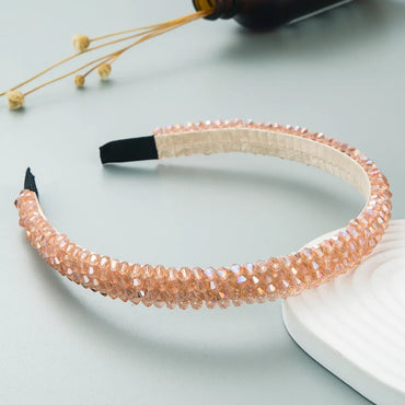 Ethnic Style Solid Color Crystal Headband