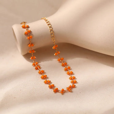 Ethnic Style Solid Color Seed Bead Copper Plating Chain Bracelets