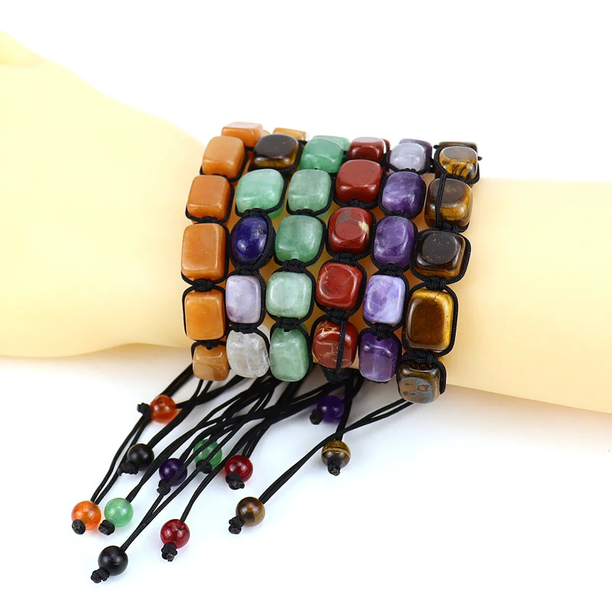 Ethnic Style Square Natural Stone Braid Bracelets