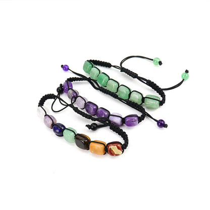 Ethnic Style Square Natural Stone Braid Bracelets