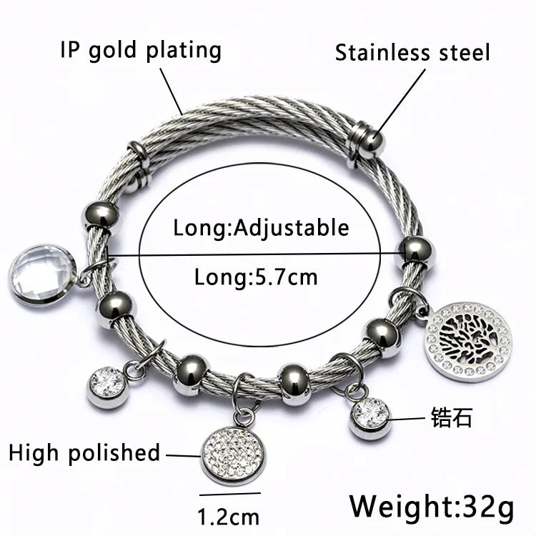 Ethnic Style Star Stainless Steel Hollow Out Artificial Gemstones Bangle 1 Piece