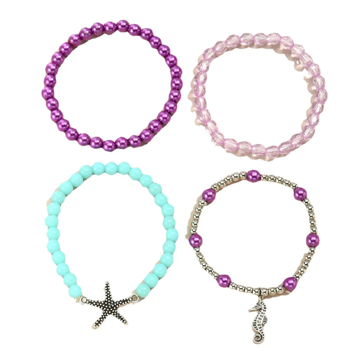 Ethnic Style Starfish Arylic Alloy Beaded Bracelets 1 Set