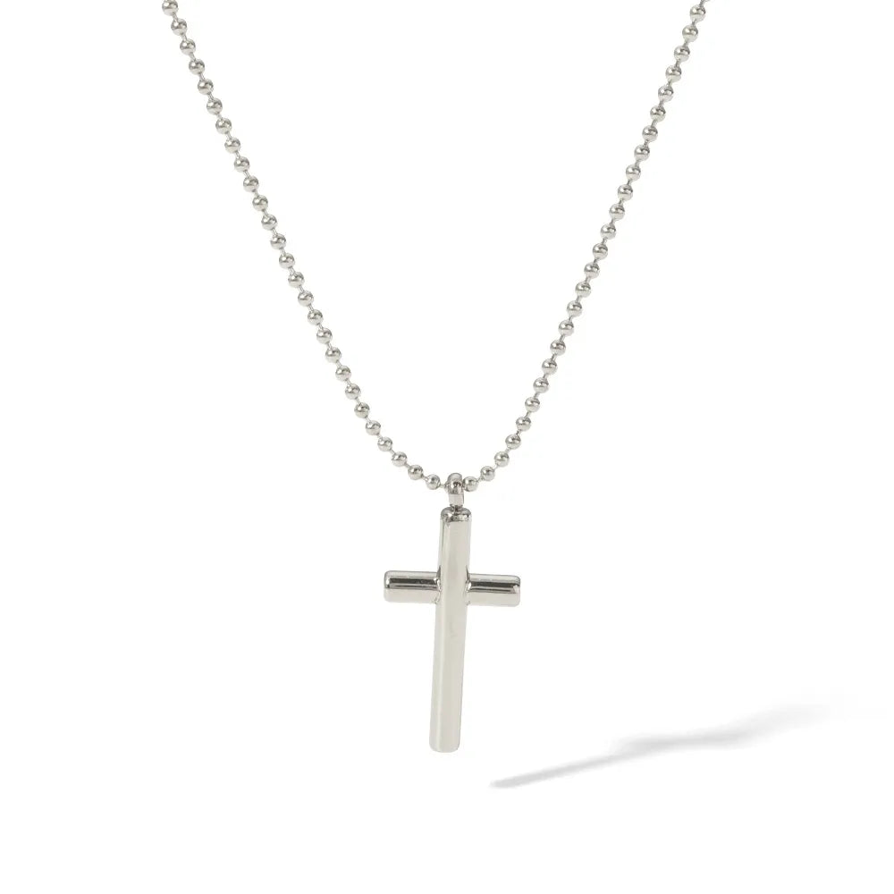 Ethnic Style Streetwear Cross 201 Stainless Steel Plating 18K Gold Plated Men'S Pendant Necklace