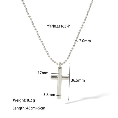 Ethnic Style Streetwear Cross 201 Stainless Steel Plating 18K Gold Plated Men'S Pendant Necklace