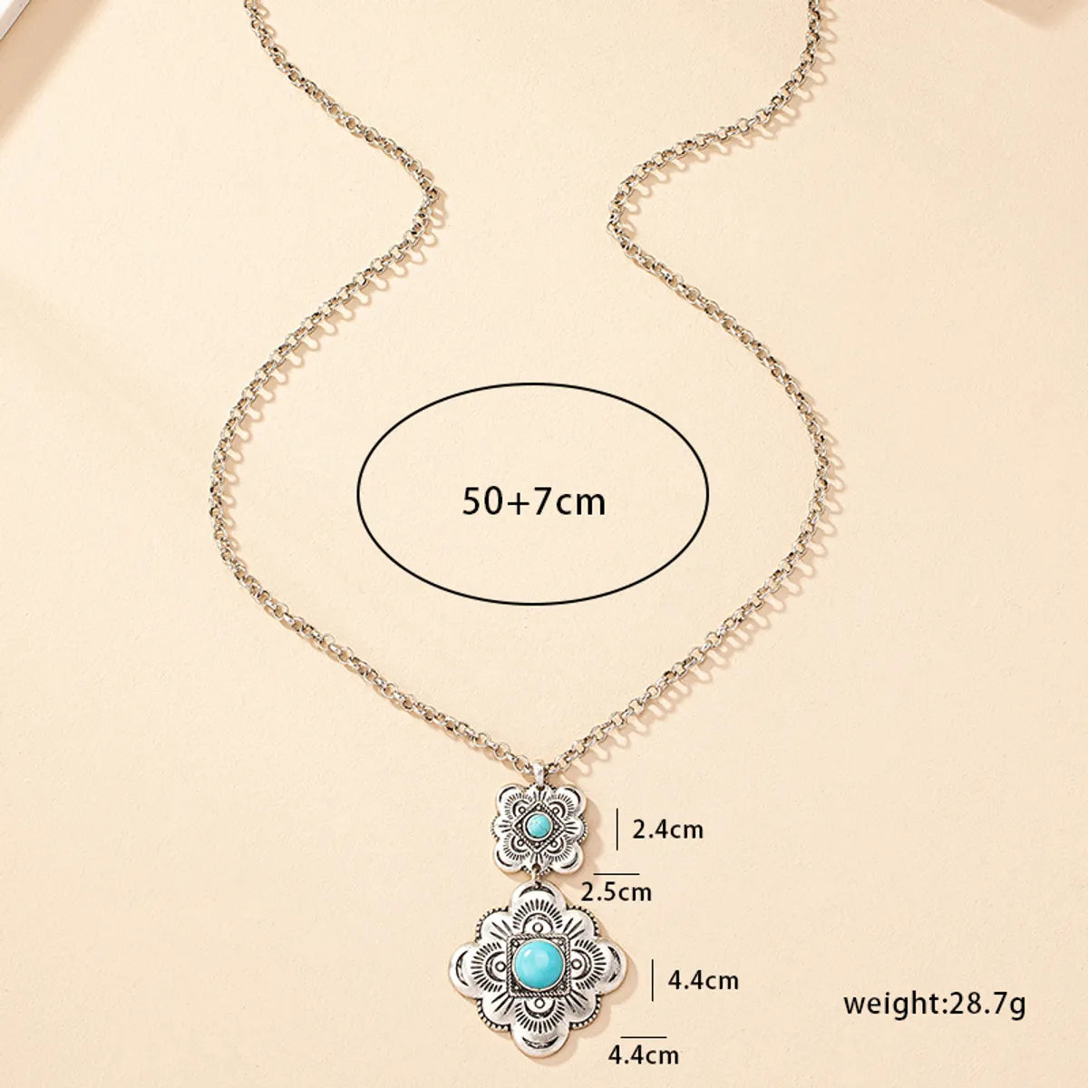 Ethnic Style Streetwear Flower Alloy Wholesale Pendant Necklace