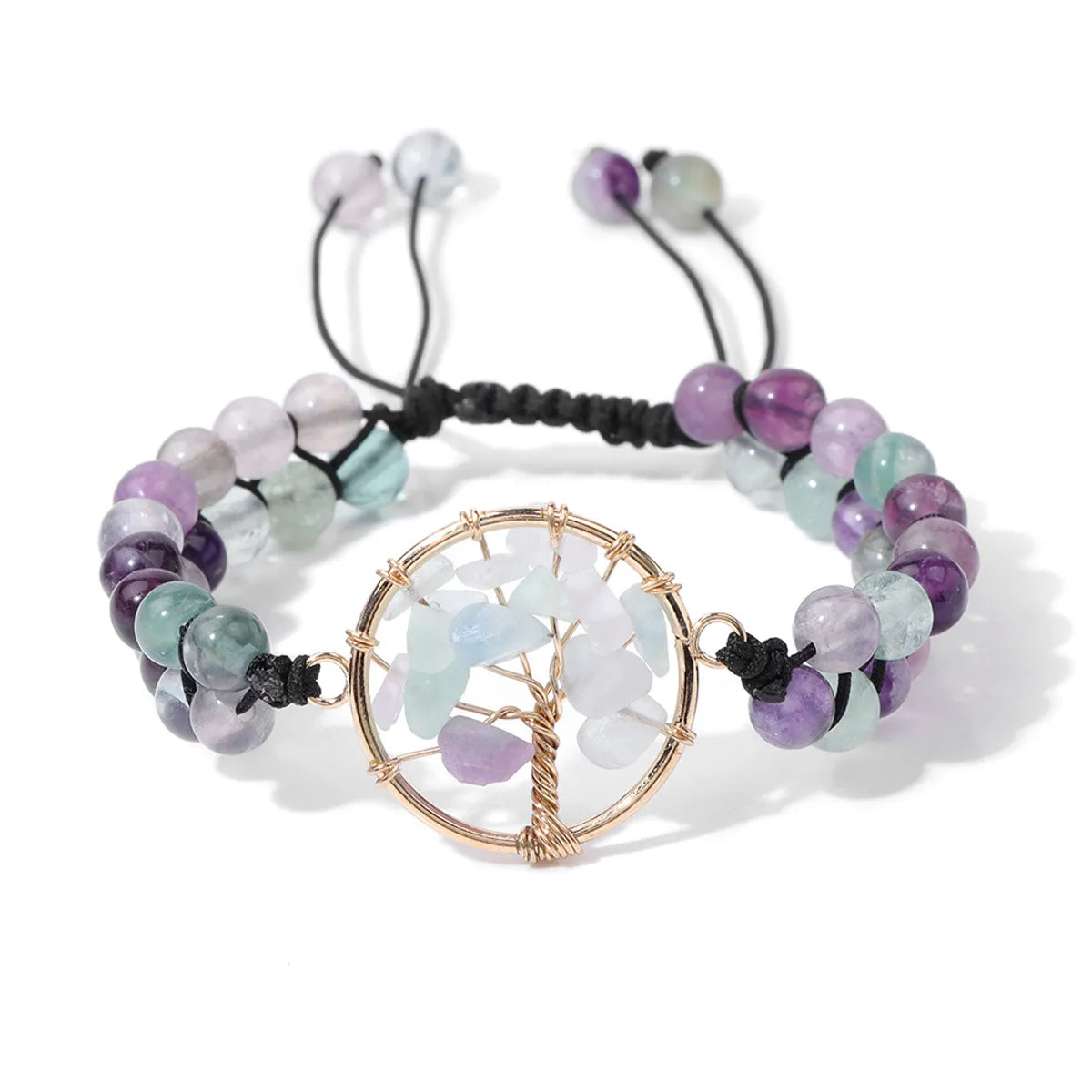 Ethnic Style Tree Natural Stone Knitting Bracelets