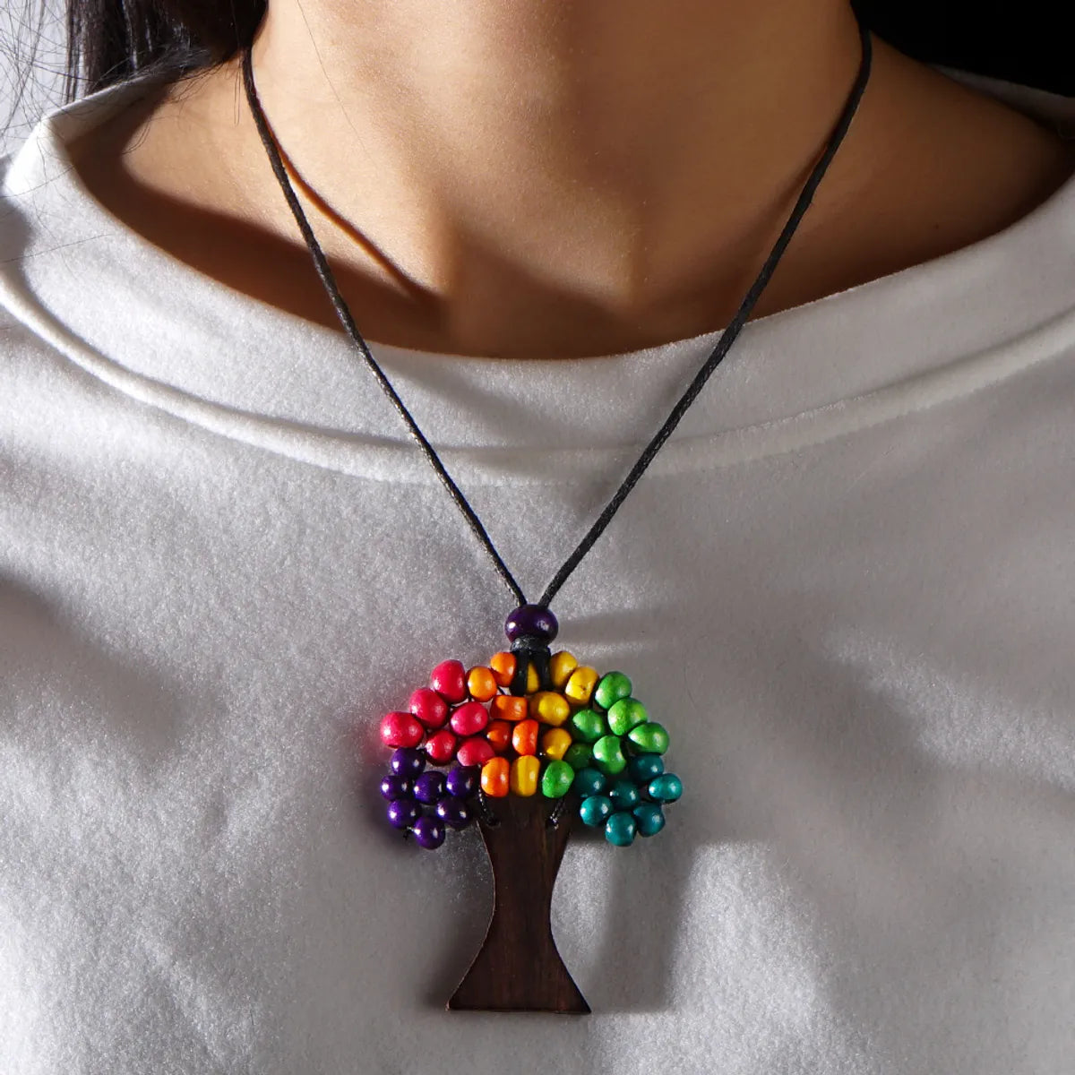 Ethnic Style Tree Wood Women'S Pendant Necklace