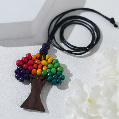 Ethnic Style Tree Wood Women'S Pendant Necklace