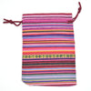 Ethnic style Striped Cotton Cloth Bucket Pocket Drawstring Beads Bracelet Play Packaging Bag Sachet Bag