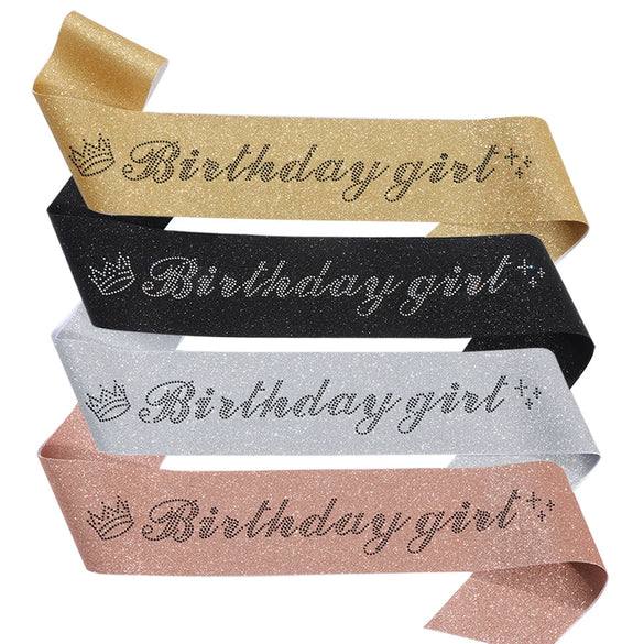 Etiquette Belt Glitter Cloth Sardine Material With Bronzing Printing And Hot Diamond Shoulder Strap