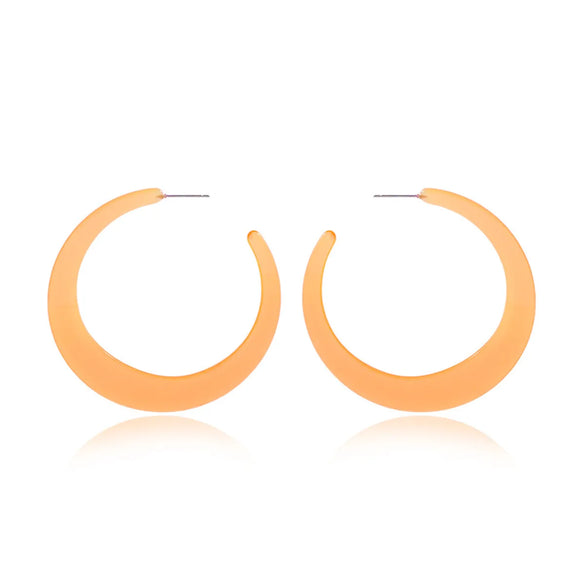 1 Pair Exaggerated C Shape Colorful Arylic Alloy Ear Studs