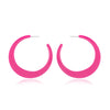 1 Pair Exaggerated C Shape Colorful Arylic Alloy Ear Studs