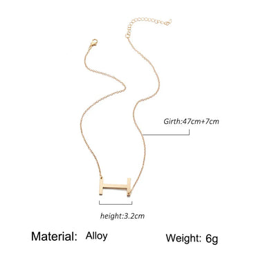 Europe And America Cross Border Hot Sale 26 English Letters Pendant Fashion Necklace Personalized Creative Clavicle Chain Female Accessories Wholesale