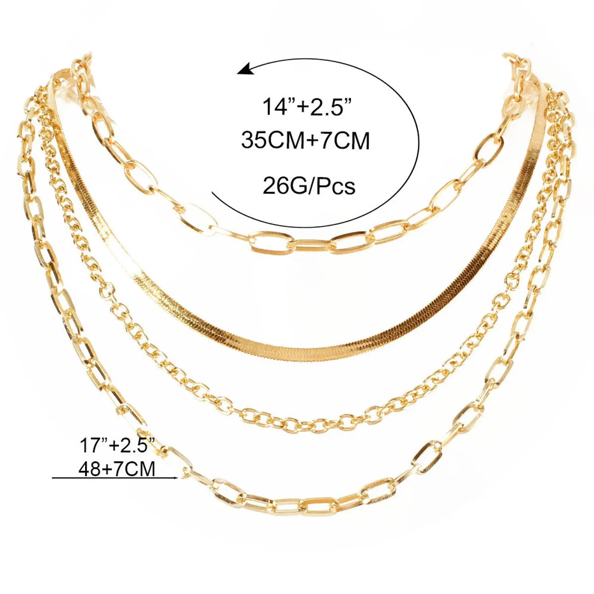 Fashion Geometric Alloy Aluminum Wholesale Necklace