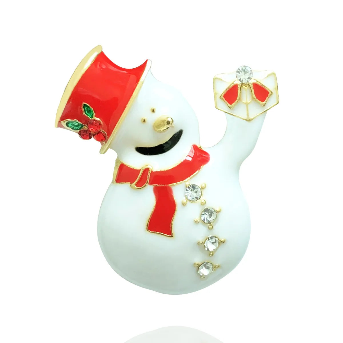 Christmas Brooch Crutches Elk Snowflake Snowman Christmas Tree Wreath Bell Boots Pin Corsage Hot Sale