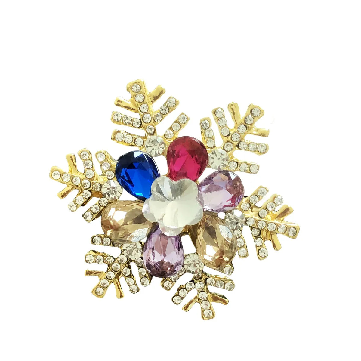 Christmas Brooch Crutches Elk Snowflake Snowman Christmas Tree Wreath Bell Boots Pin Corsage Hot Sale