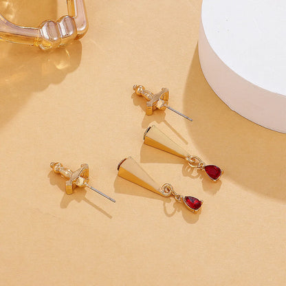 Fashion Water Droplets Plating Alloy No Inlaid Earrings Ear Studs