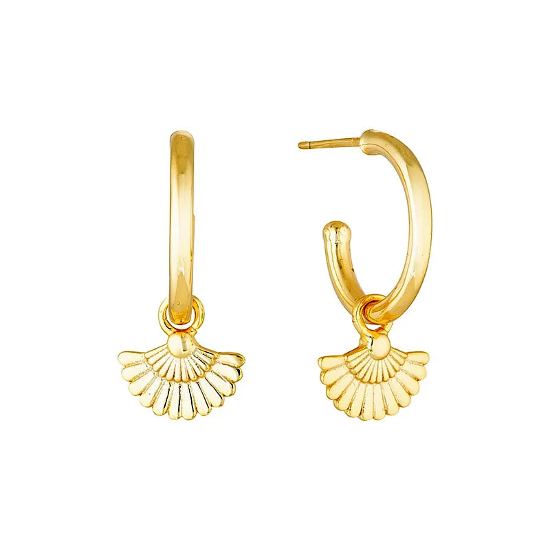 European And American Cross-Border Fashion Simple Fan-Shaped Earrings