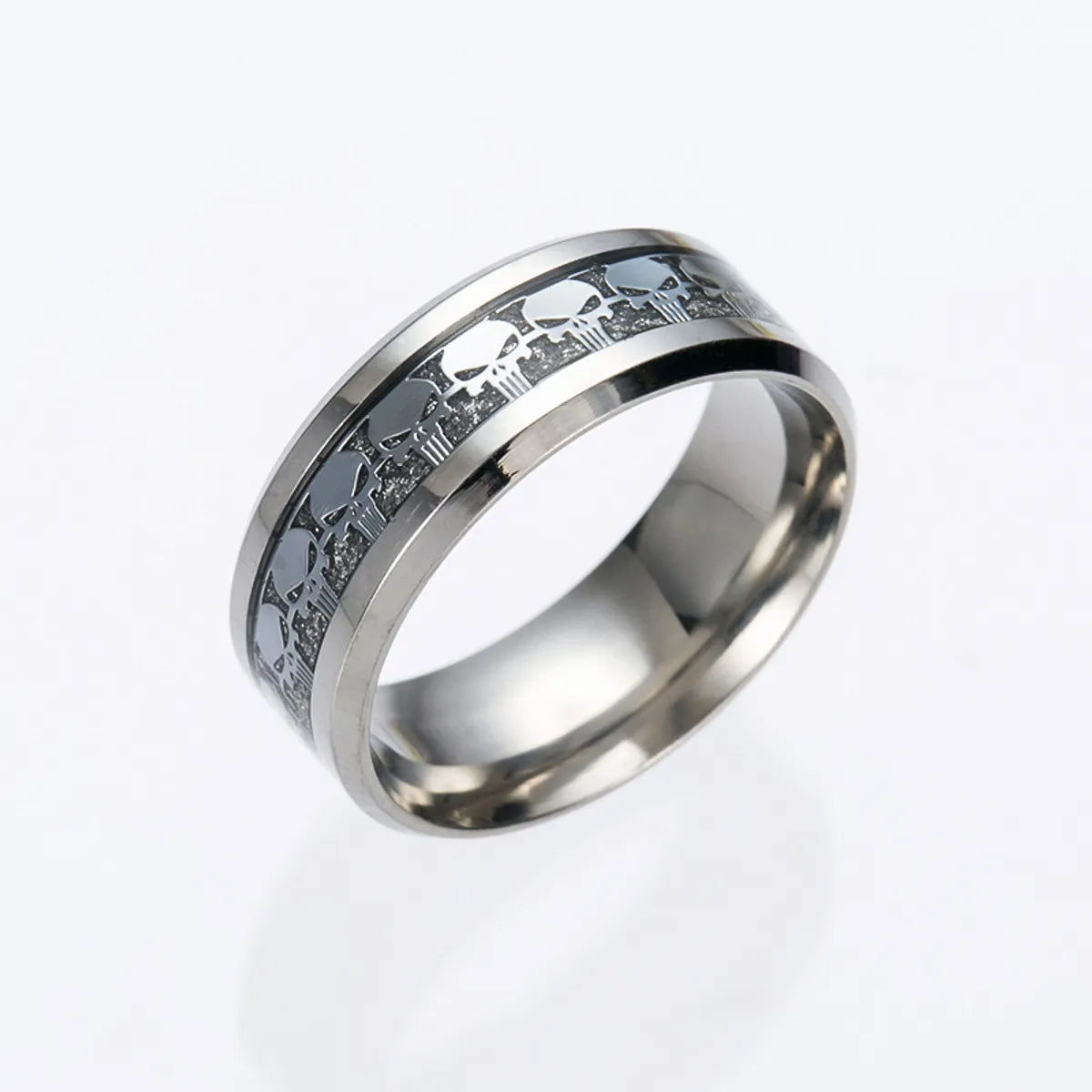 European And American Cross-border Skull Personalized Ring Finger Stainless Steel Ring