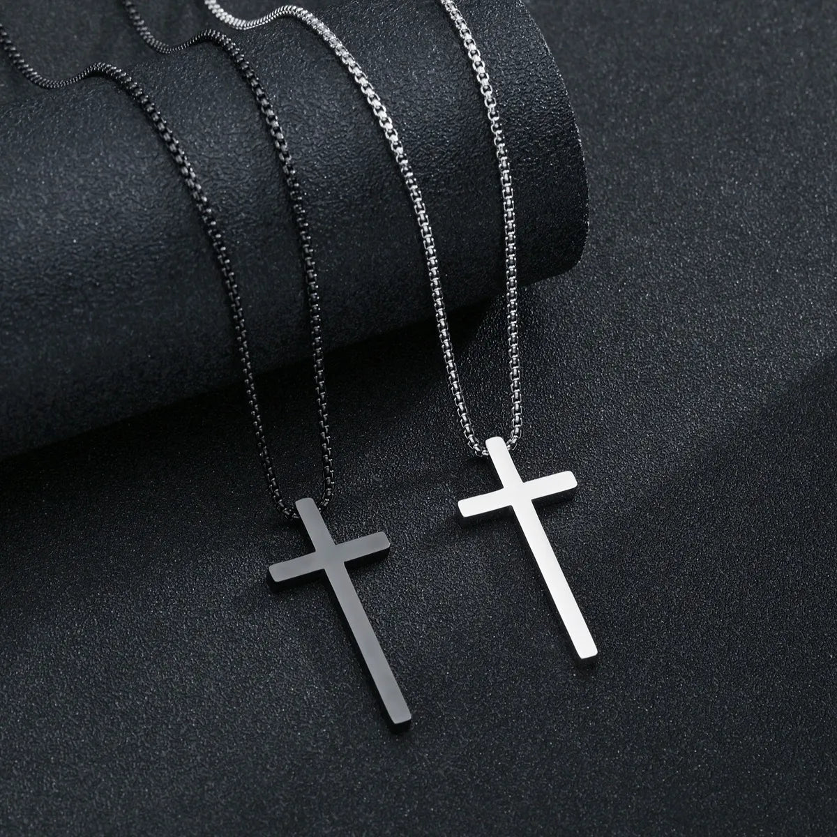 Fashion Cross Titanium Steel Plating Pendant Necklace