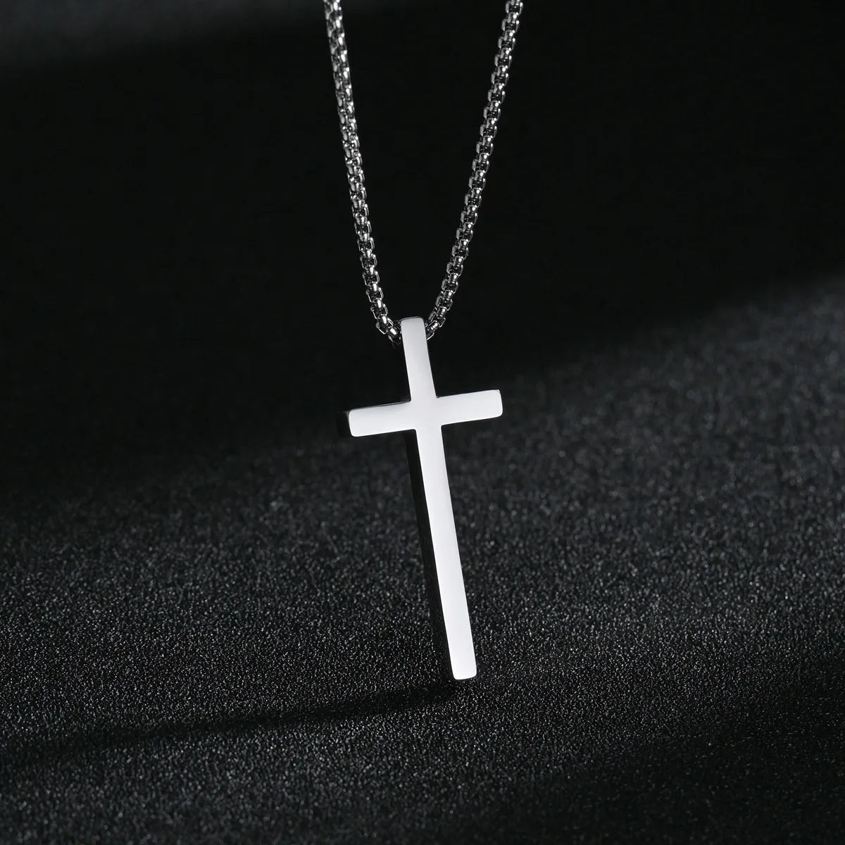 Fashion Cross Titanium Steel Plating Pendant Necklace