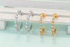 European And American Exaggerated Geometric Diamond Round Ring Earrings Fashion C-shaped Big Circle Earrings