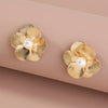European And American Fashion Creative Butterfly C-shaped Flower Resin Earrings