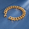 European And American Fashion Creative Titanium Steel Men'S Lobster Buckle Cuban Link Chain Bracelet Stainless Steel Four-Sided Grinding Bracelet