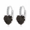 Fashion Earrings Aaa Zircon Earrings  Peach Heart Multicolor Jewelry Wholesale