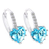 Fashion Earrings Aaa Zircon Earrings  Peach Heart Multicolor Jewelry Wholesale